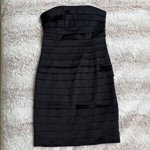 BEBE Elegant Black Strapless Dress Size Small
